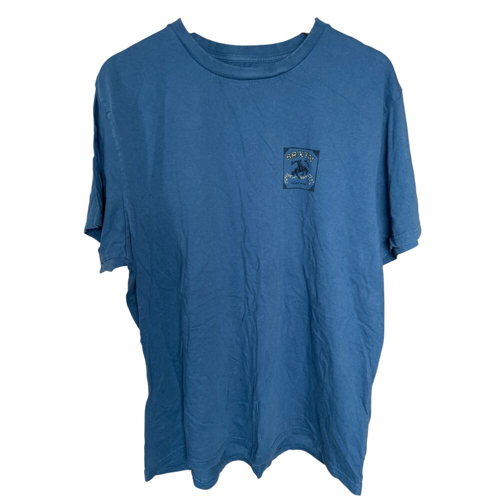 Brixton Standard Fit Large Horse Riding Blue T-shirt